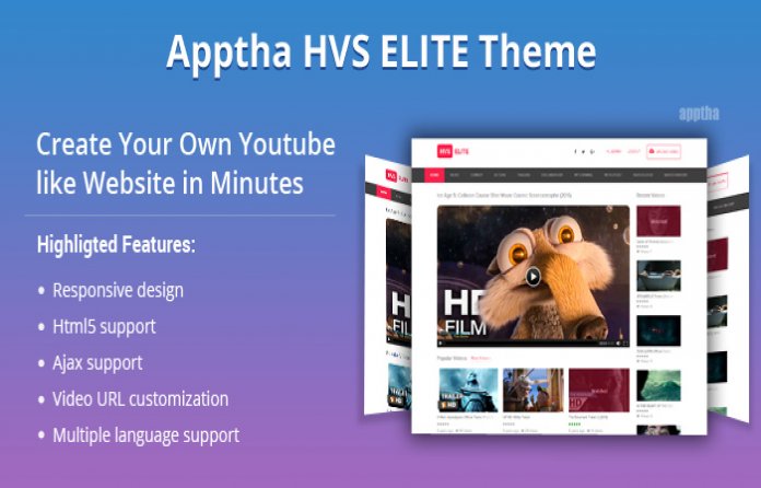 Apptha HVS Elite - Joomla Youtube Video Theme